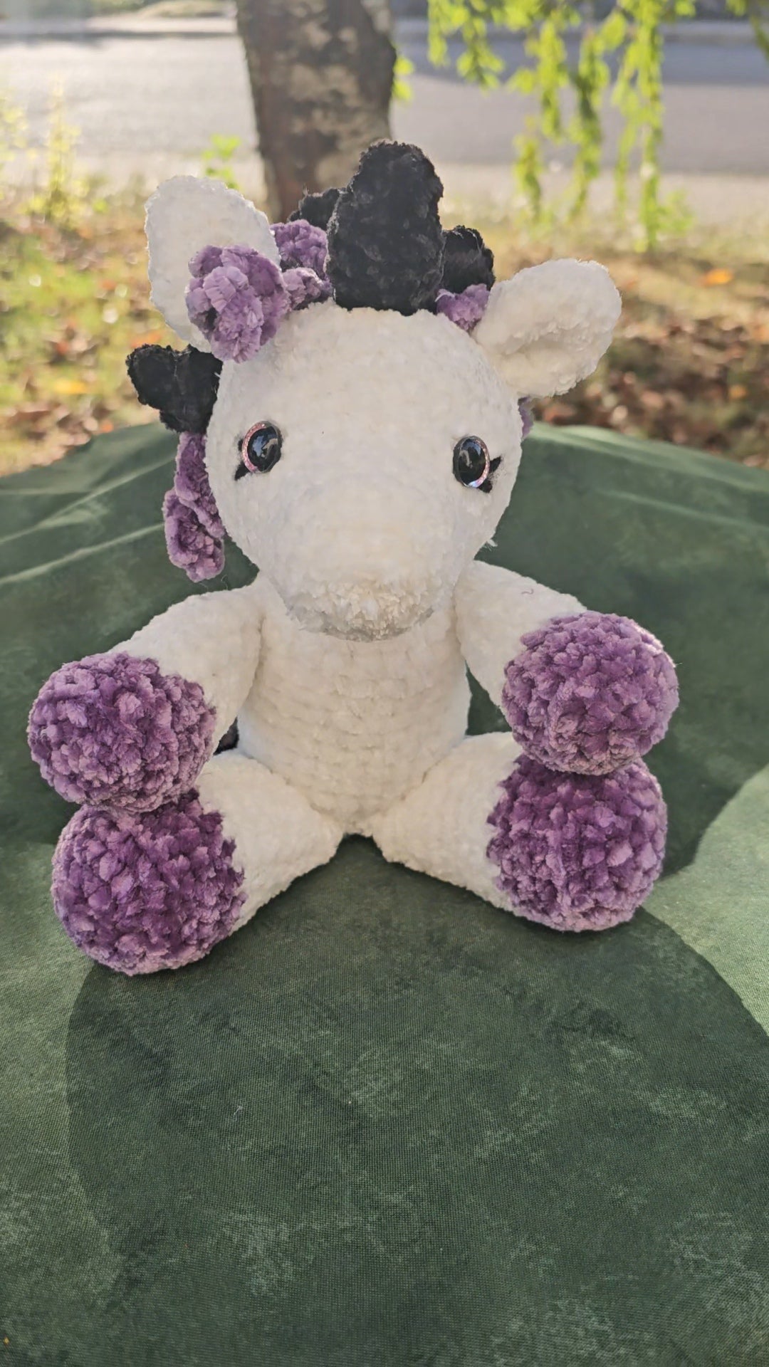 Velvet Unicorn, black and purple
