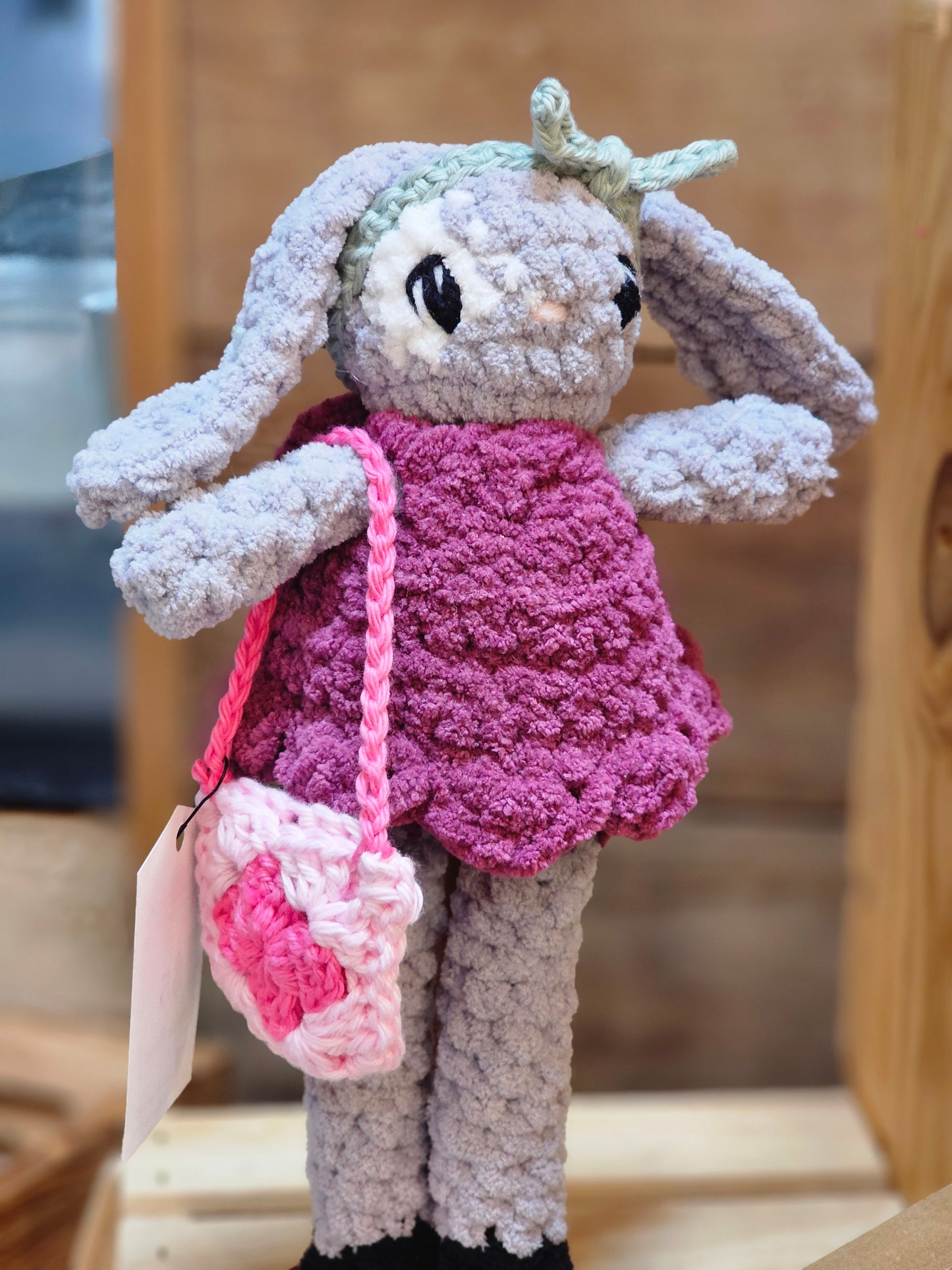 Crochet Bunny, Dress, Handmade Rabbit
