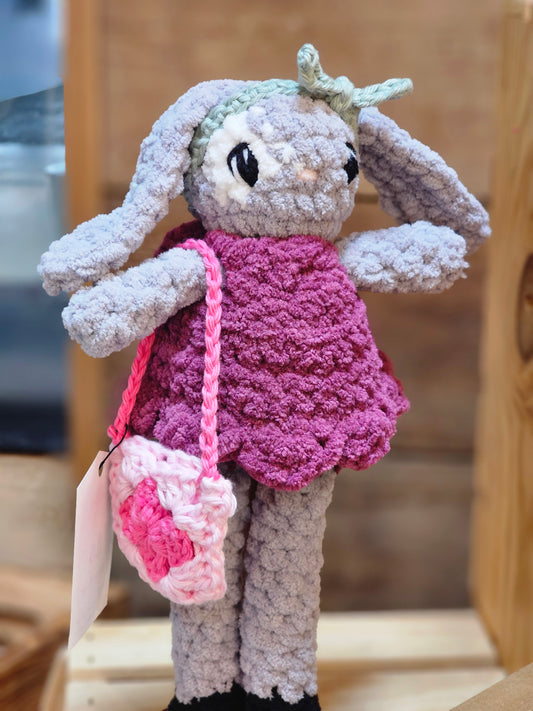 Crochet Bunny, Dress, Handmade Rabbit